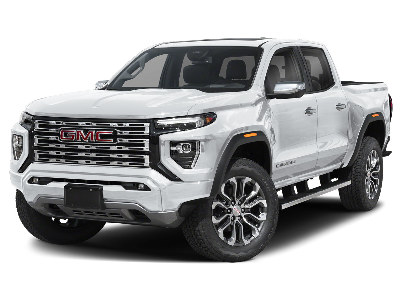2026 GMC Canyon Denali in Volcanic Red Tintcoat — front three-quarter view