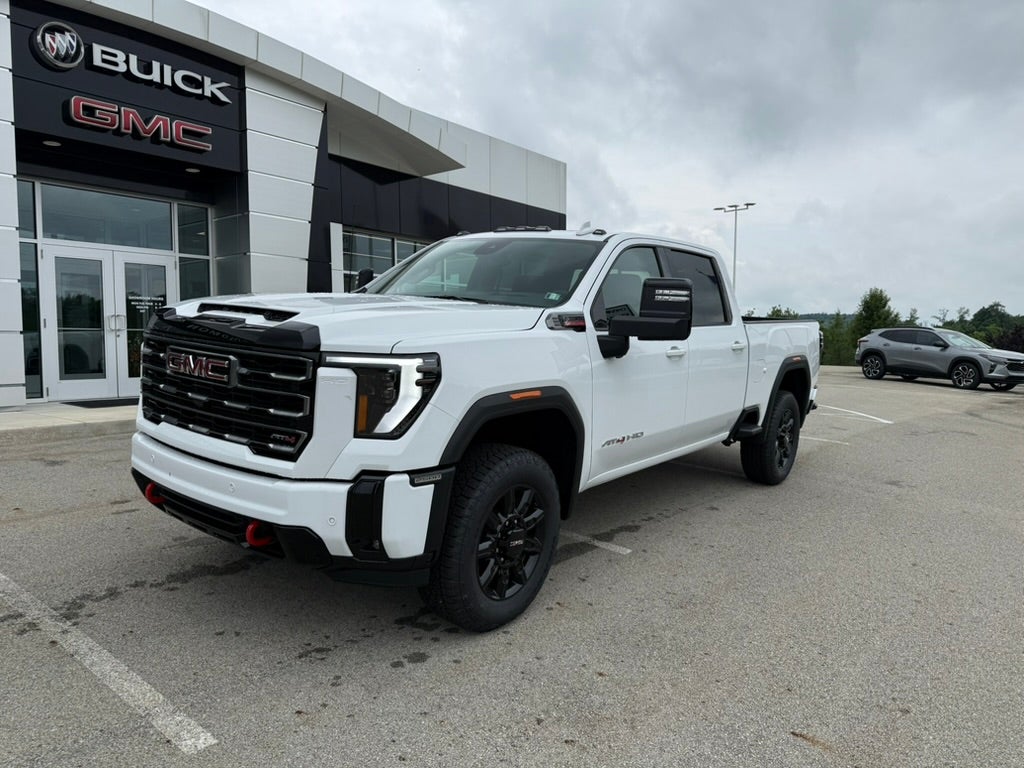2026 GMC Sierra 2500 HD AT4 in Summit White — front three-quarter view