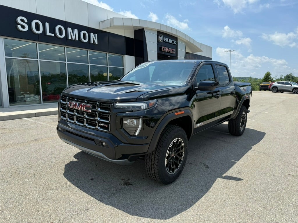 2026 GMC Canyon AT4 in Onyx Black — front three-quarter view