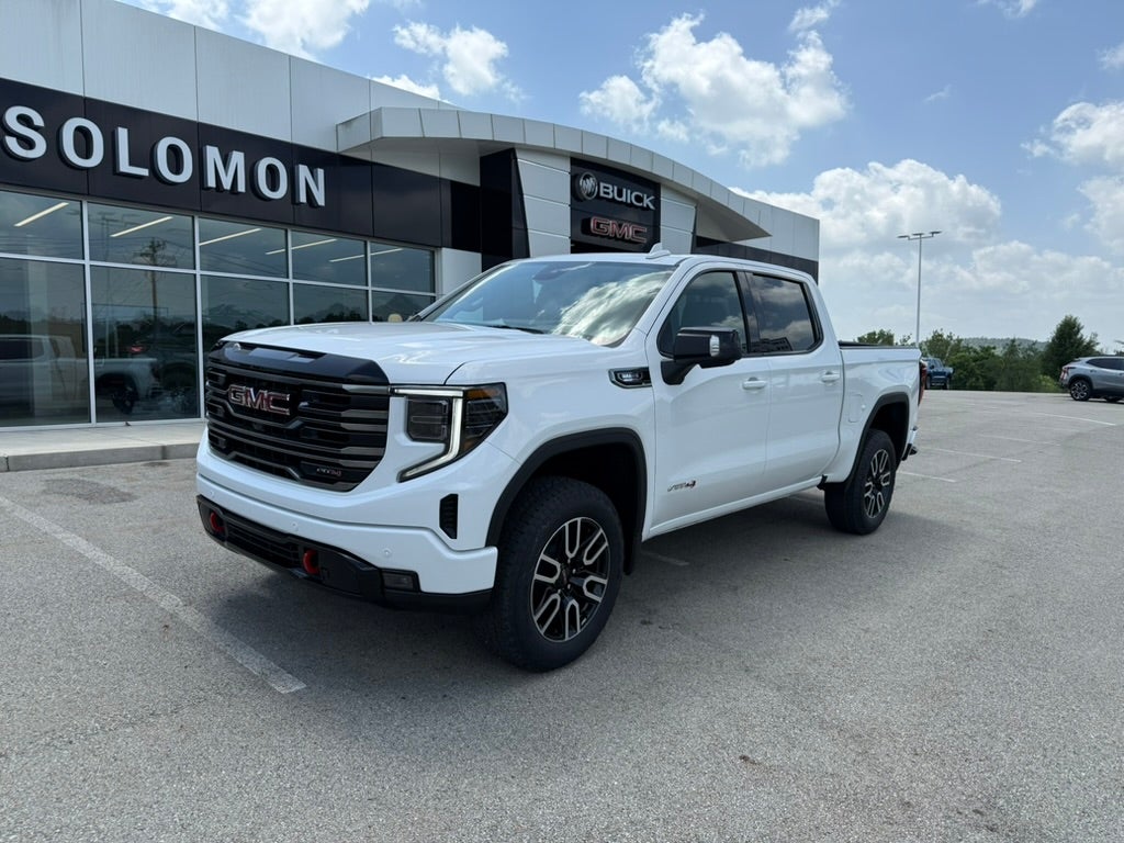 2026 GMC Sierra 1500 AT4 in Summit White — front three-quarter view