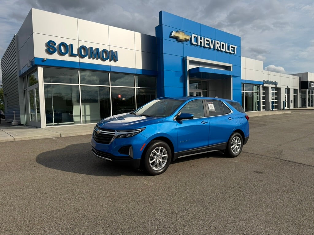 2024 Chevrolet Equinox LT in Riptide Blue Metallic — front three-quarter view