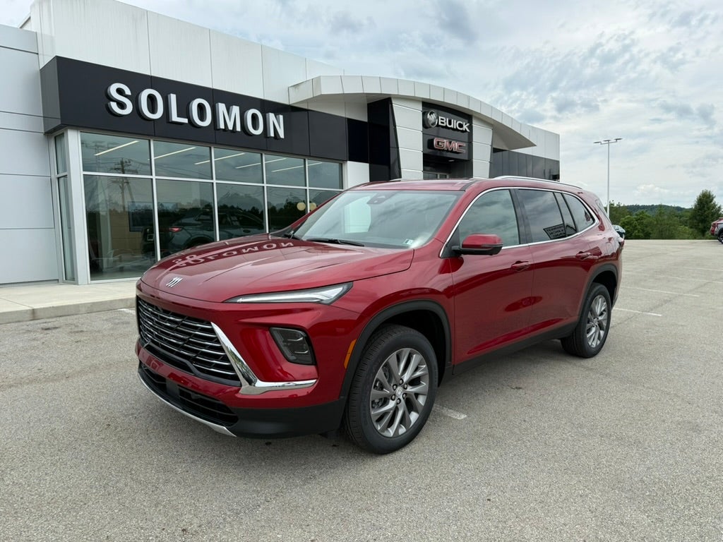 2026 Buick Enclave Preferred in Cherry Red Tintcoat — front three-quarter view