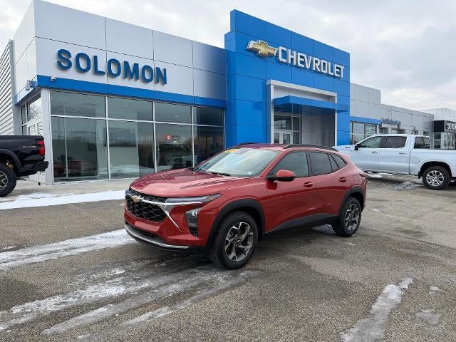 2024 Chevrolet Trax LT in Cayenne Orange Metallic — front three-quarter view